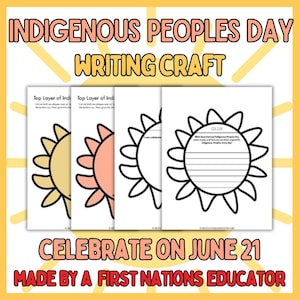 Indigenous Peoples Day Writing Craft - Summer Solstice Art - Indigenous Art, Indigenous Canada