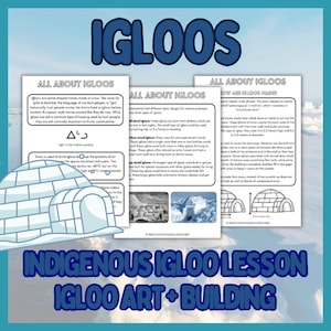 Winter Activity - Igloo Craft & Cultural Lesson - Indigenous Education, Indigenous Canada, Social Studies
