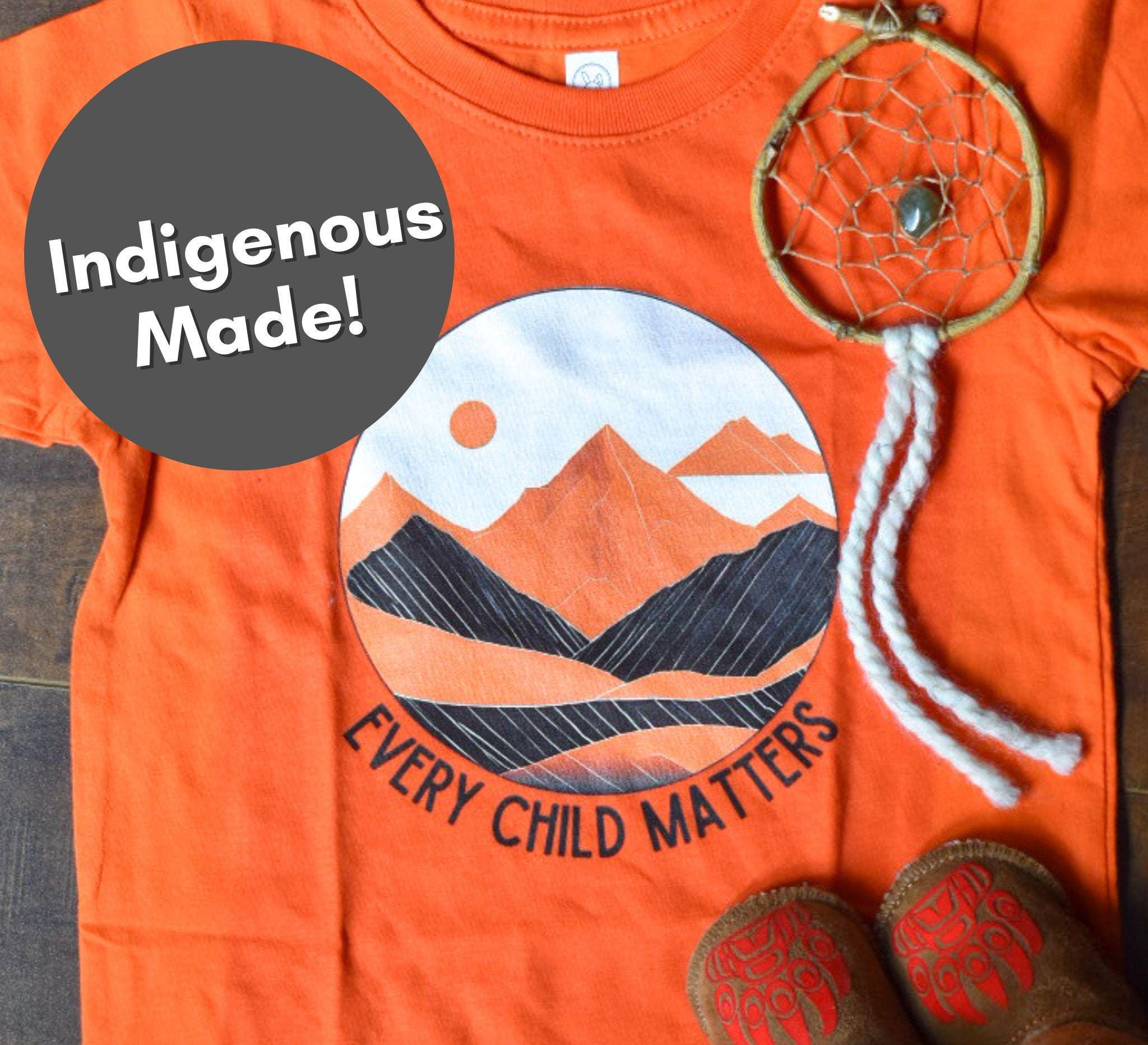 Tribal Muse Printed Orange Shirt