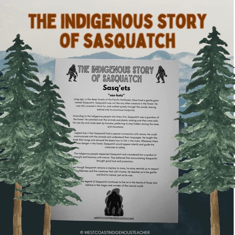 Indigenous Story of Sasquatch / Bigfoot - 7 Sacred Teachings, Social ...