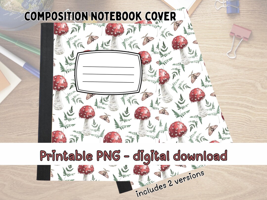 Printable Composition Notebook Cover PNG Back to School Personal ...