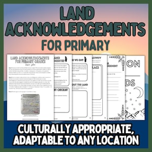 Land Acknowledgement Activity, Outdoor Education, Indigenous Education, Indigenous Canada, Social Studies, Bulletin Board Kit