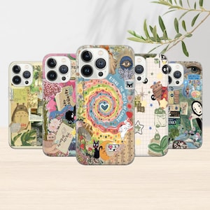 Funda para teléfono con collage de tablero de estado de ánimo japonés, estética para iPhone 16, 15, 14, 13, 12, 11 Pro, Xs, Xr, 8 SE, Samsung S24, 23, 22, S21, S20, S10, Pixel 7, 8 Pro, Huawei