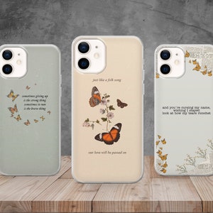 Folklore Lyrics Phone Case Evermore Tears Ricochet Taylor Aesthetic Minimalist iPhone 15 14 13 12 11 Pro Xs Xr SamsungS24 23 22 21 20 Pixel7