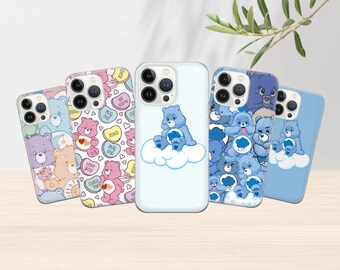 Bunte Bären Pflege niedlich ästhetische Handyhülle iPhone 16 15 14 13 12 11 Pro Xs Xr 8 SE Samsung S24 23 22 S21 S20 S10 Pixel 7 8 Pro Huawei P30