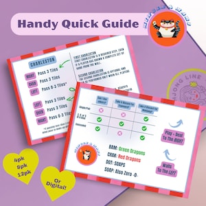 Mahjong Quick Guide: Printable Cheat Sheet (Instant Download)