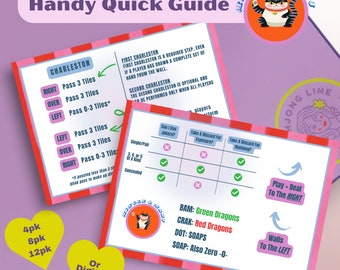 Mahjong Quick Guide: Printable Cheat Sheet (Instant Download)