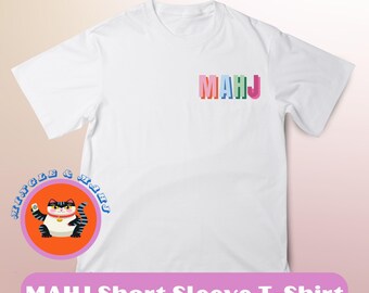 Colorful MAHJ Mahjong T-Shirt: Game Night Outfit