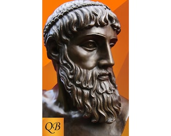 Art-Deco-Qualitäts-Bronzeskulpturenbüste der Zeus-Statue.