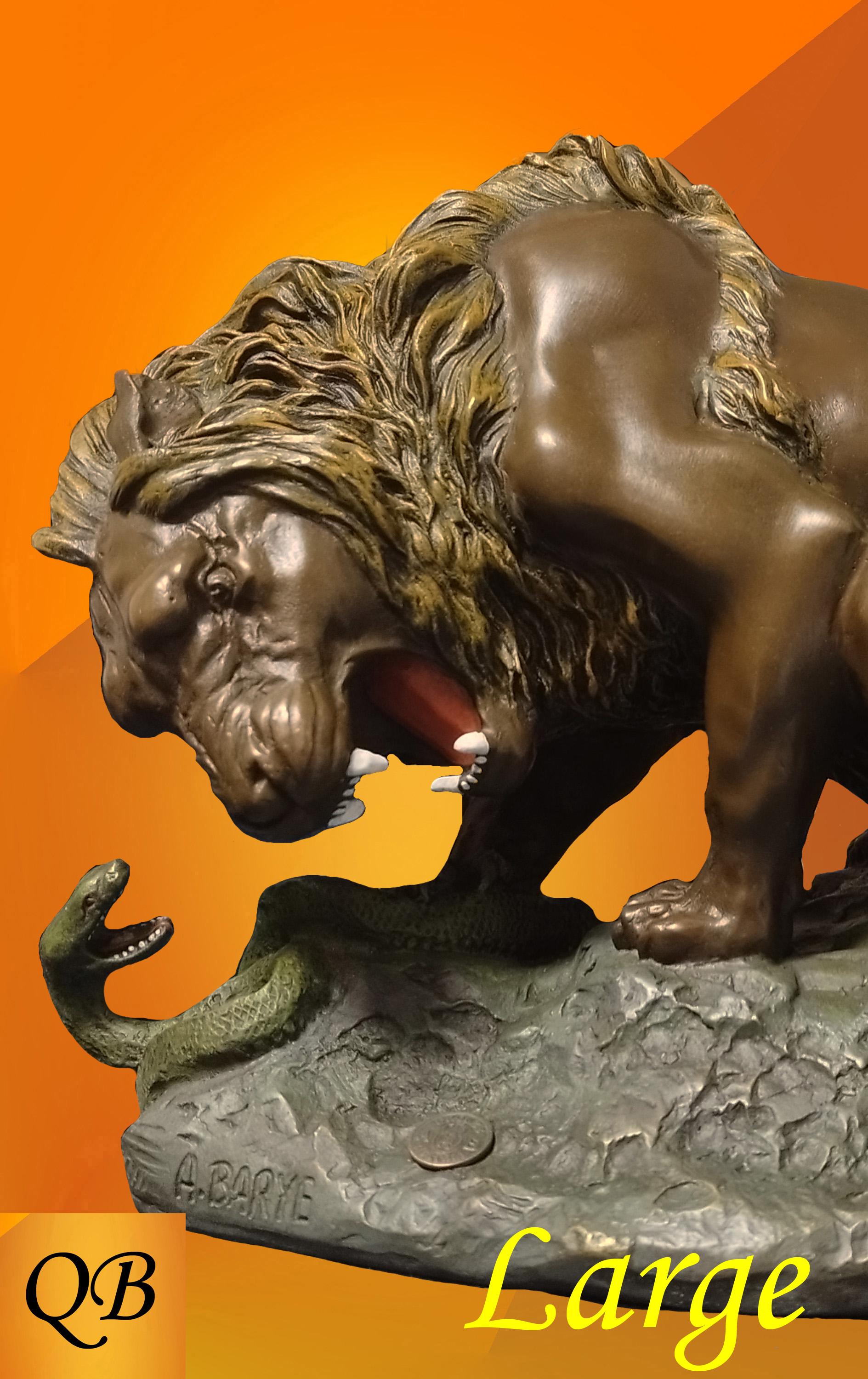 Sculpture Art Déco Bronze - Femme Au Serpent, Socle Marbre - Palazzo INT