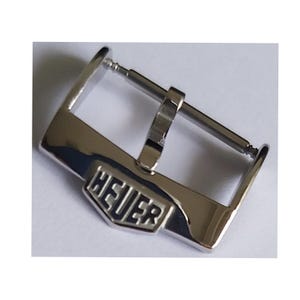 Tag Heuer 16mm Leather Bracelet Band Vintage stainless steel Original Buckle Watch