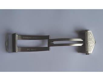 Tag heuer monaco carrera 18mm deployment leather watch band bracelet strap clasp buckle