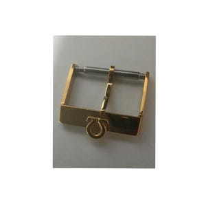 omega bracciale 16 mm cinturino placcato oro giallo fibbia originale orologio primi anni 70