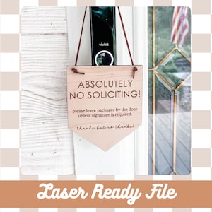 Digitale Datei | Absolut kein Einholen von SVG | GlowForge SVG | Türschild | Klopf-Datei nicht | Lustige Türschild-Datei