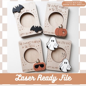 Téléchargement numérique | Aimant de cadre photo Halloween Fichier SVG | Fichier laser | Fichier Glowforge | Aimants pour réfrigérateur |