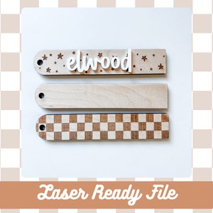 Descarga digital / Etiquetas de media minimalistas en formato SVG / Etiquetas de regalo a cuadros / Archivo láser / Archivo Glowforge