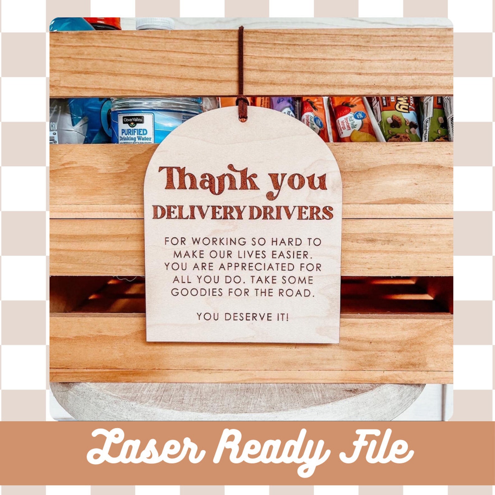 Delivery Driver Thank You Sign SVG File: Laser Cut Smiley Face (digital ...