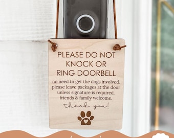 Digital File | Please Do Not Knock Door Sign SVG | GlowForge SVG | Door Sign | Do Not Knock File | Funny Door Sign File