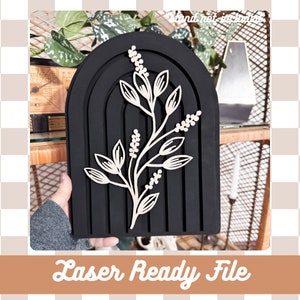 Digitale download | Boho Rainbow Floral Arch Sign SVG-bestand | Boho-tekenbestand | Voor gebruik in kleine bedrijven | Lasergereed bestand