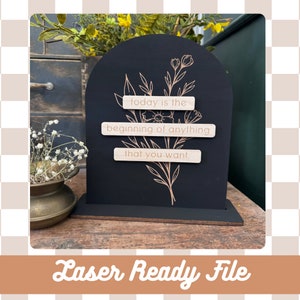 Descarga digital / Hoy es el comienzo de todo lo que desees Archivo SVG / Archivo de letrero de primavera / Para uso en pequeñas empresas / Decoración inspiradora