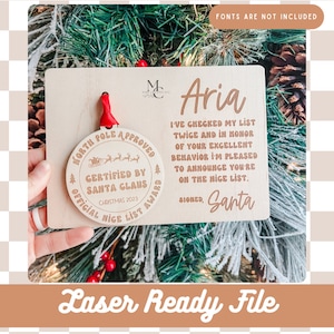 Digitale download | Officieel Nice List Award-svg-bestand | Laserbestand | Kersttradities |