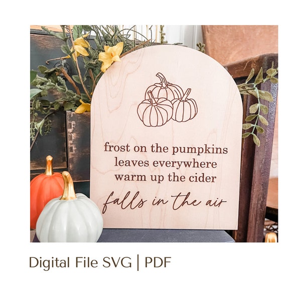 DIGITAL Download | Fall is in the Air Boho Sign SVG | Laser File | Glowforge File | OmTech File