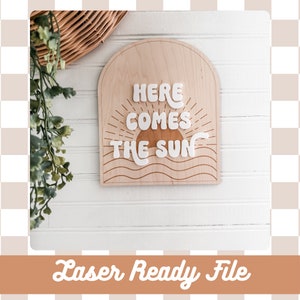 Digitale download | Boho Here Comes the Sun SVG-bestand | Boho-tekenbestand | Voor gebruik in kleine bedrijven | Lasergereed bestand