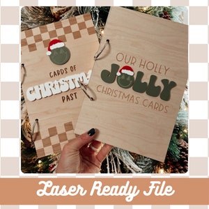 Digitaler Download | Karten der vergangenen Weihnachtszeit SVG-Datei | Laserdatei | Weihnachtstraditionen | Weihnachtskartenhalter Digitale Datei