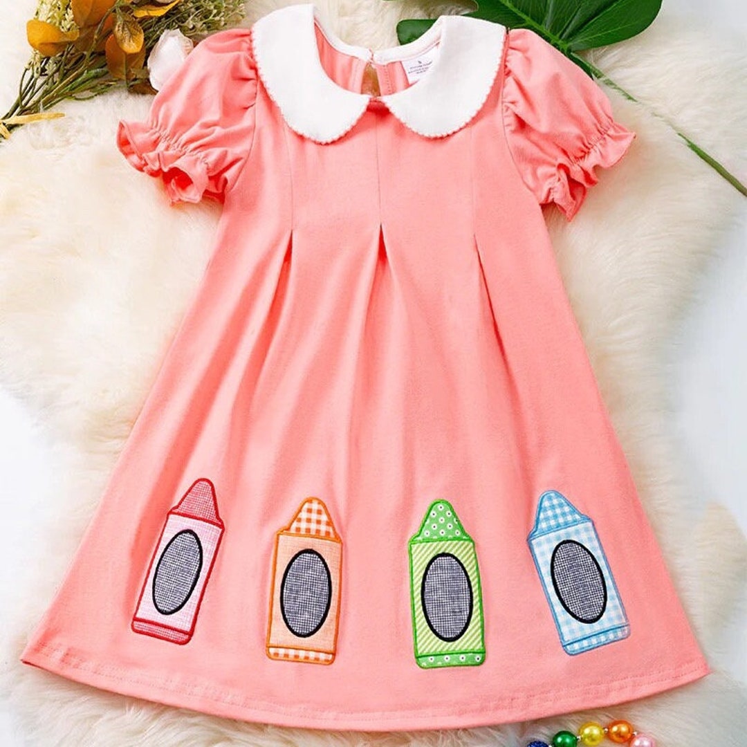 2 Piece Girls Crayon Dress w/Shorts