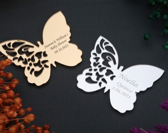 Butterfly Mirror Magnets, Sweet 16 Gift, Wedding Party Favors, Quinceañera Gift, Baby Shower Favor, Mis Quince 15 Favor, Birthday Favors