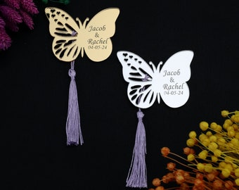 Custom Quinceanera Butterfly Favors, Mis Quince Magnet, Mis Anos Favor, Sweet 16 Birthday Gift, Birthday Party Favor, Acrilic Mirror Magnet