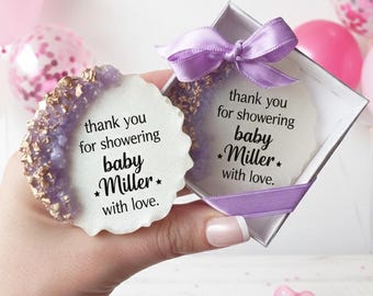 Baby Shower Favor Magnet, Personalized Epoxy Magnet, Baby Girl Shower Favors, Custom Thank You Baby Shower Gifts, Party Favor Set