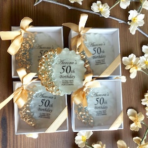 Photo Magnet | FAST SHIPPING | Shimmering Luxury Favors | Milestone Keepsake | 30th 50th Adult Birthday Party image 4