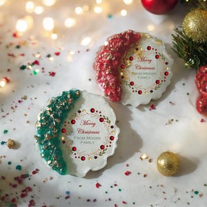 Merry Christmas Epoxy Magnet, Merry Christmas Bulk Gift, Xmas Party Favor, Christmas Resin Magnet, Bulk Christmas Gifts,Happy Holiday Favors