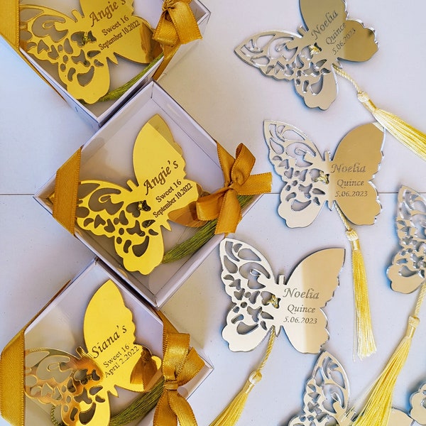 Butterfly Custom Magnets, Bridesmaid Gift, Personalized Gift, Baby Shower Favors, Butterfly Acrylic Mirror, Welcoming Favors, Wedding favors