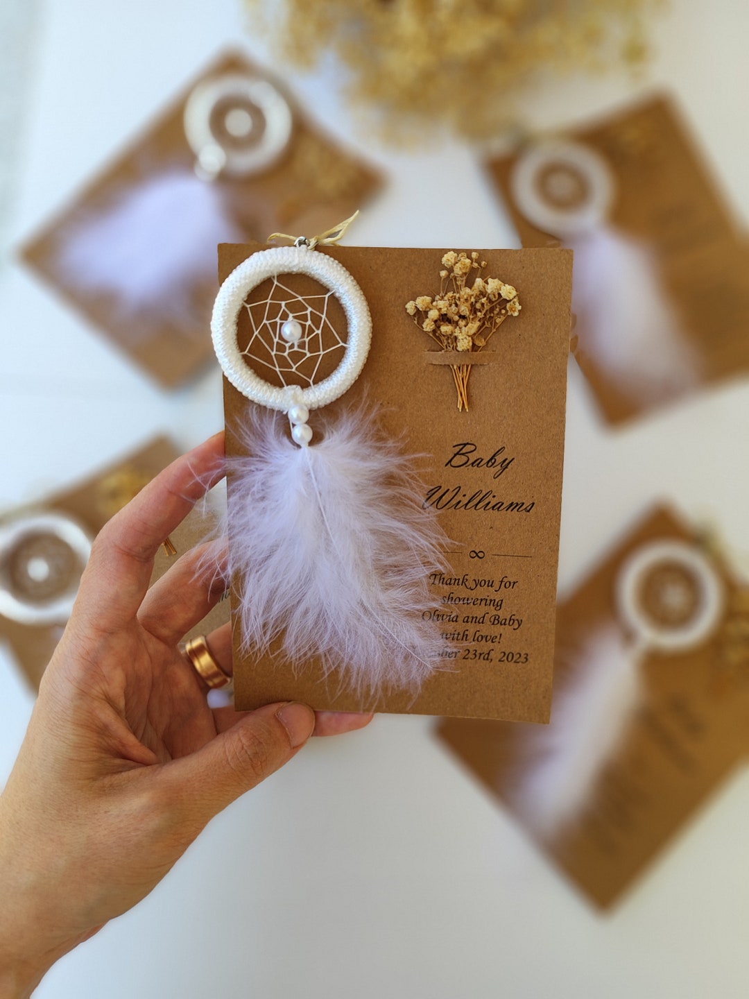 Mini Dreamcatcher Keychain Unique Favors for Guest, Boho Wedding Bridal