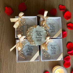 Photo Magnet | FAST SHIPPING | Shimmering Luxury Favors | Milestone Keepsake | 30th 50th Adult Birthday Party image 13