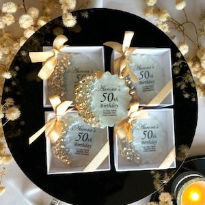 Photo Magnet | FAST SHIPPING | Shimmering Luxury Favors | Milestone Keepsake | 30th 50th Adult Birthday Party image 11