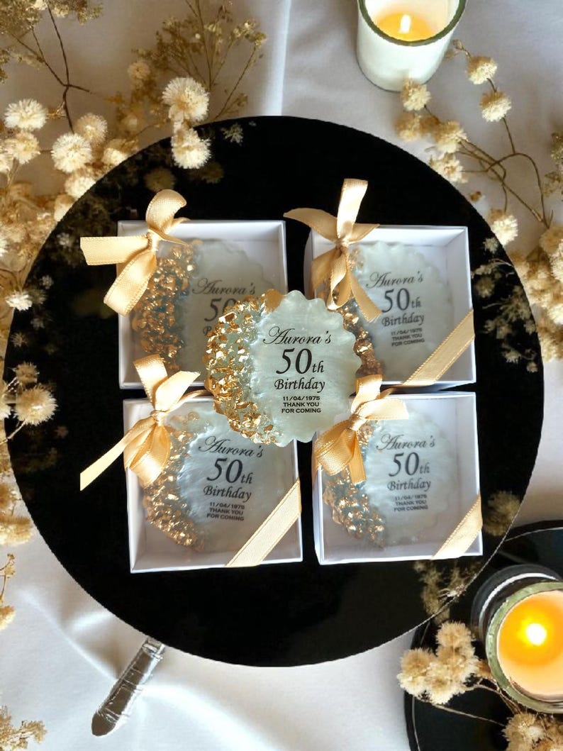 Photo Magnet | FAST SHIPPING | Shimmering Luxury Favors | Milestone Keepsake | 30th 50th Adult Birthday Party image 11