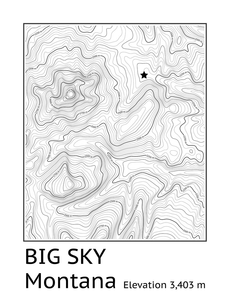 Big Sky Montana Topography Print - Il 794xN.5136636623 4g7k 