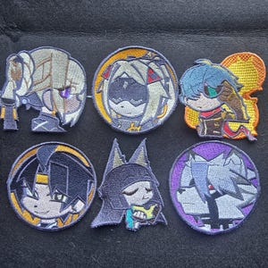 Parche bordado de Zenless Zone Zero: Evelyn, Trigger, Lighter, Harumasa, Myabi, Lycaon