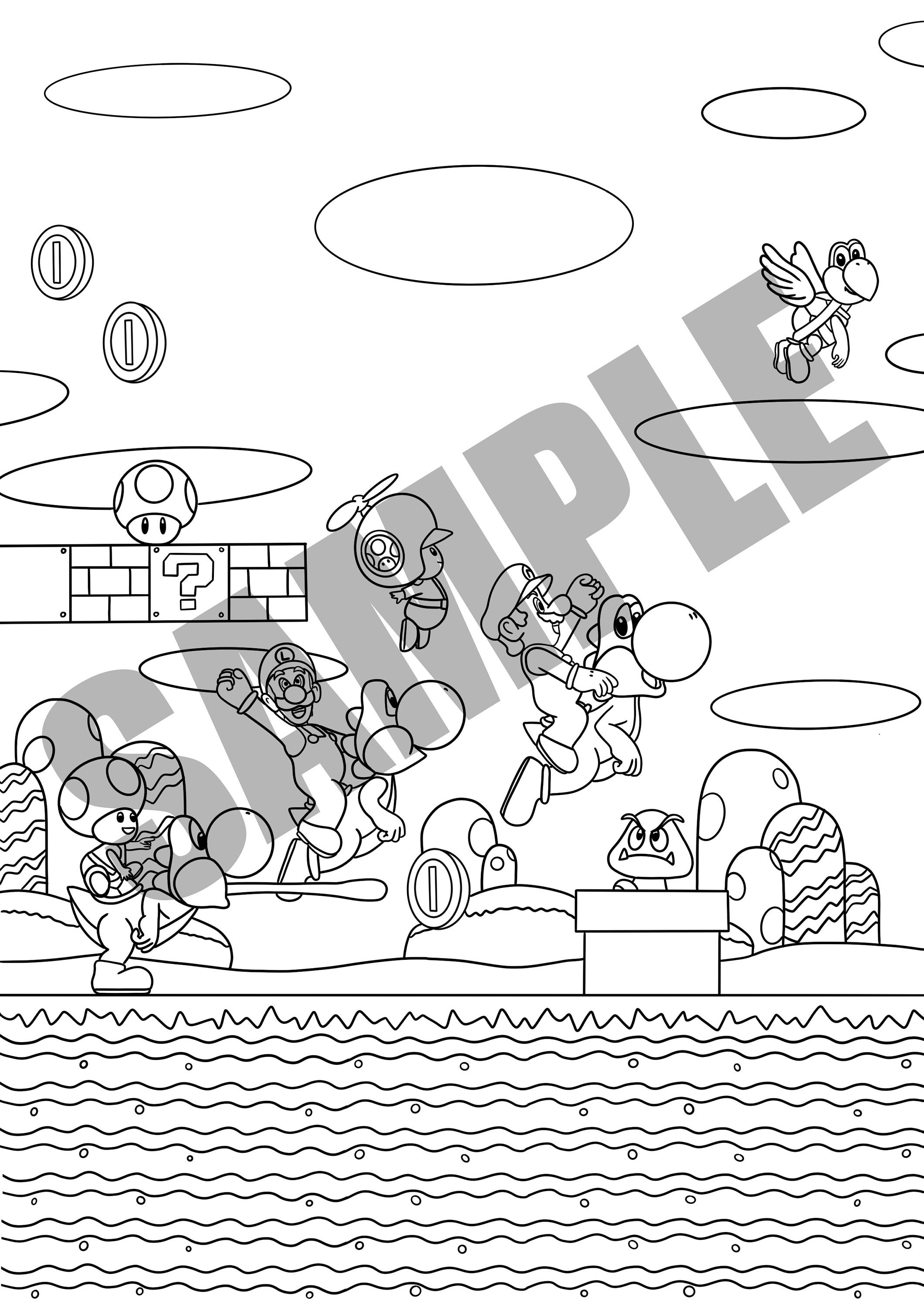 A4 Super Mario Colouring Book. Kids Colouring Books. Party Bag Ideas ...