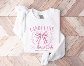 Candy Cane Christmas Club Sweatshirt: Cozy Winter Crewneck