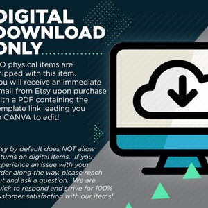 Pode incluir: Um gr&aacute;fico azul-esverdeado e preto com texto branco que diz "DOWNLOAD DIGITAL APENAS". O gr&aacute;fico tamb&eacute;m inclui um monitor de computador com uma nuvem e uma seta para baixo, indicando um download digital. O texto abaixo do gr&aacute;fico explica que o item &eacute; um download digital e que o comprador receber&aacute; um e-mail com um link para baixar o arquivo.