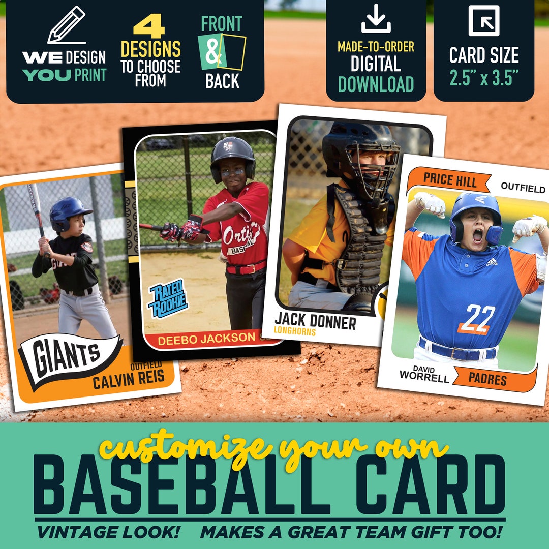 Baseball Card Template Custom Sports Card Template Create Your Own Baseball Card Template Custom Sports Card Template Create Your Own