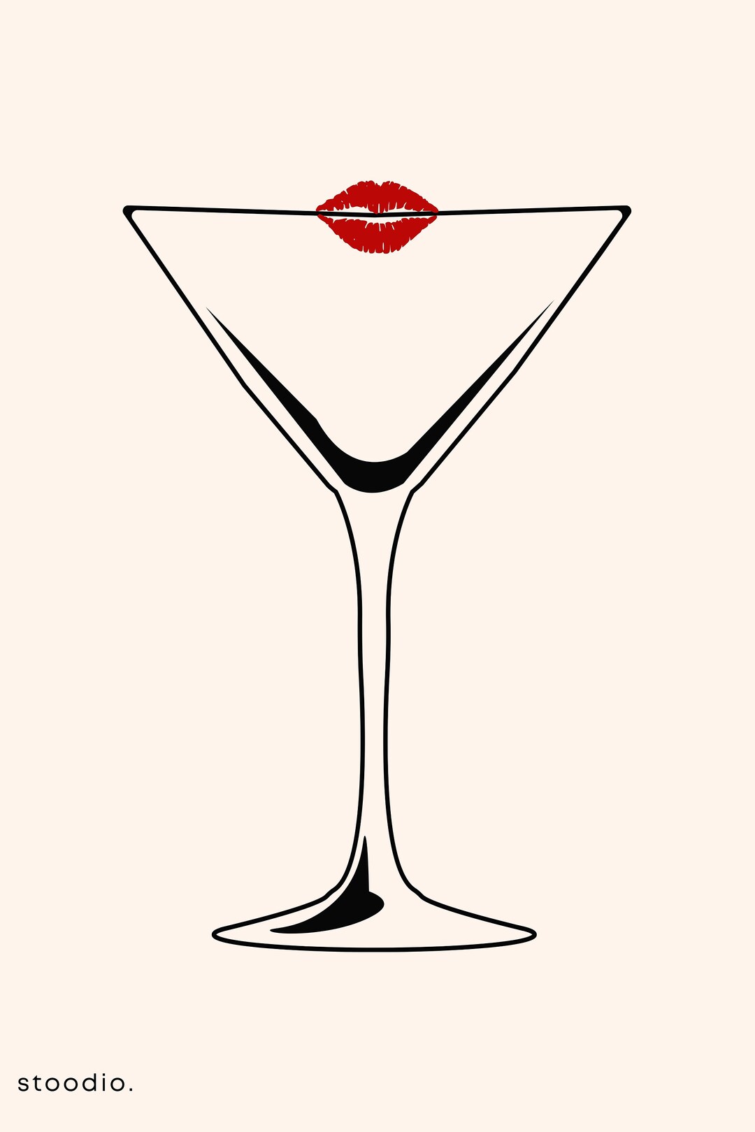 Martini Kiss Aesthetic Print Lipstick Sexy Etsy