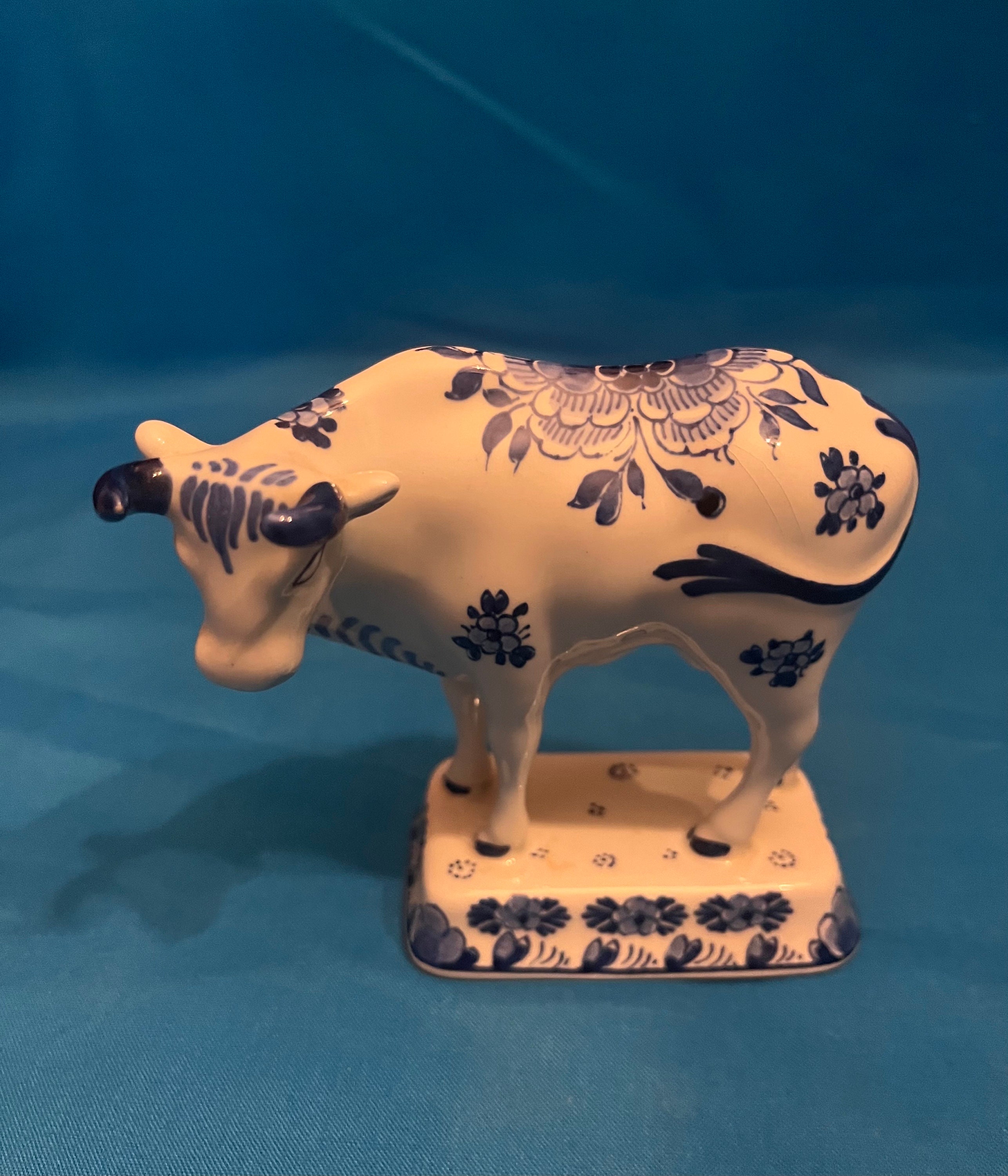 Delft Cow Figurine - Etsy