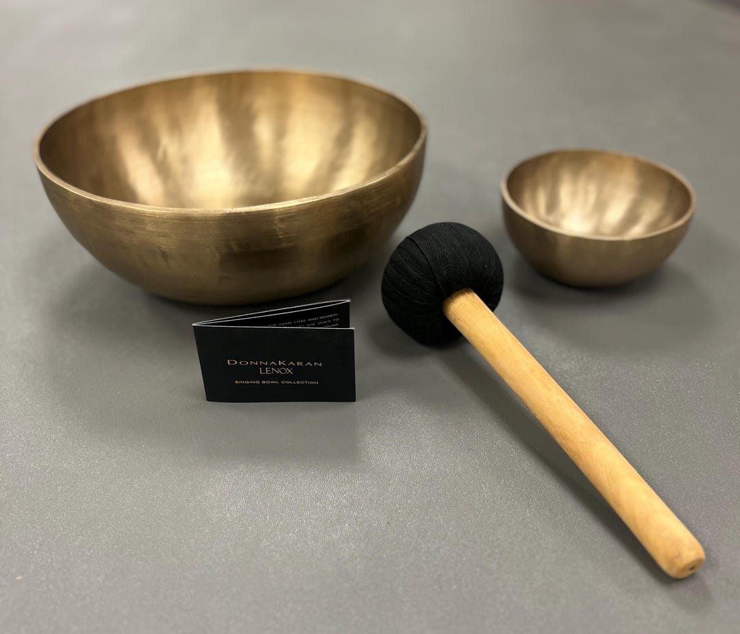 DONNA KARAN Singing Bowls and Mallet
