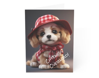 Cute Puppy | Cuteness Overload Greeting Cards (1, 10 pcs) | Love You Card | Missing You Card | Thank You Card