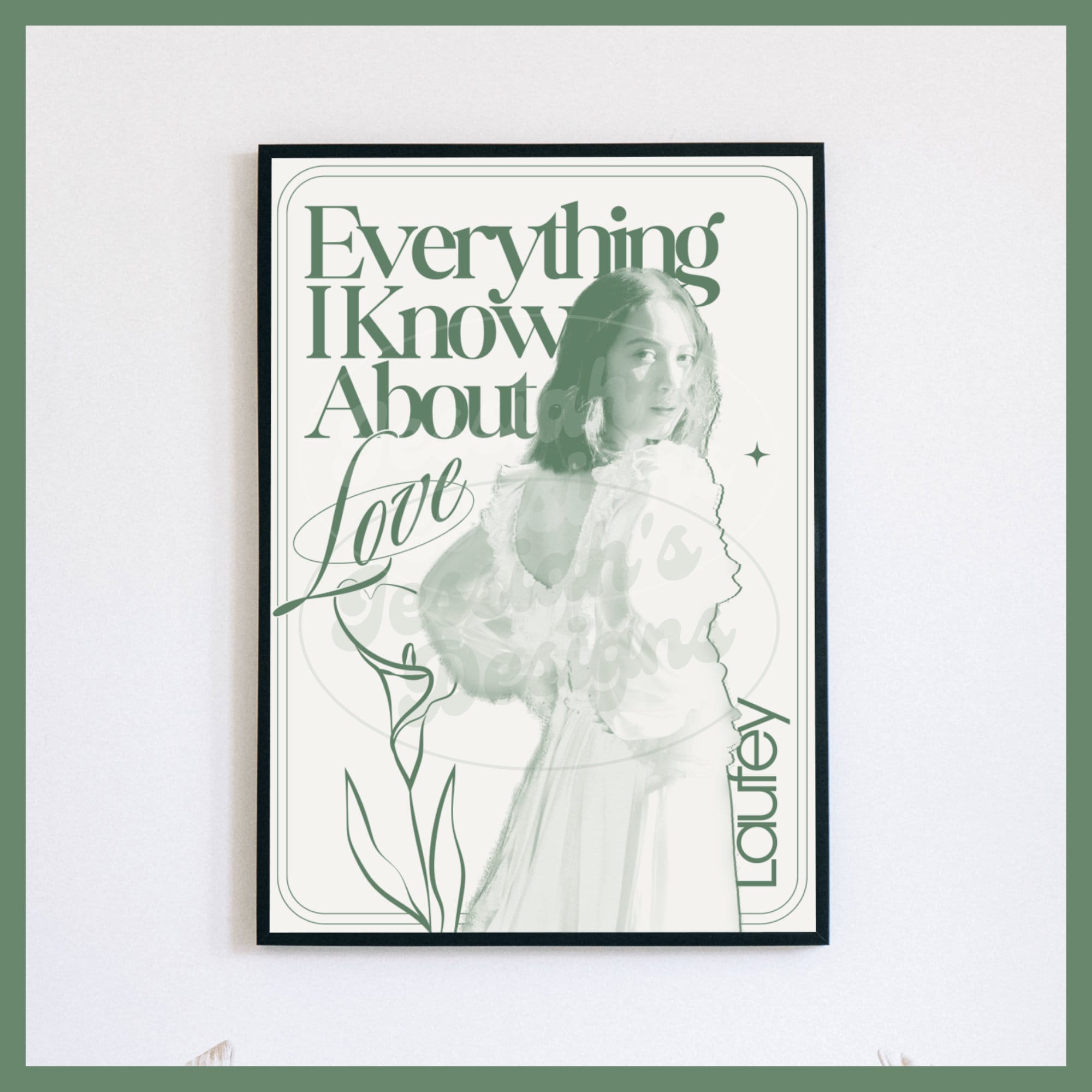 Discover Green Laufey Poster, Everything I Know About Love Art